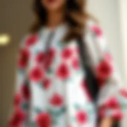 Stylish tunic with floral patterns