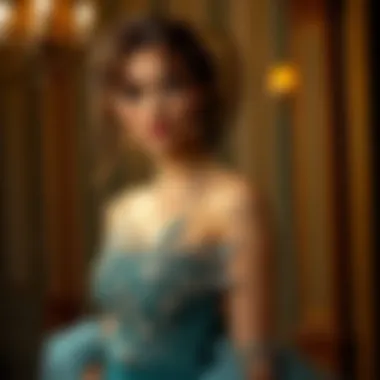 Stylish evening gown for youthful elegance