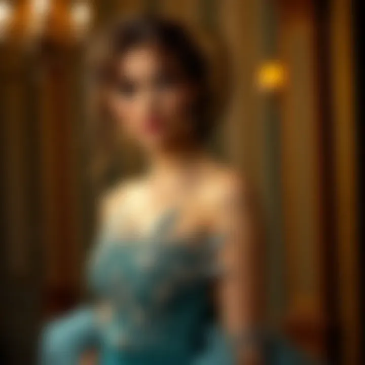 Stylish evening gown for youthful elegance