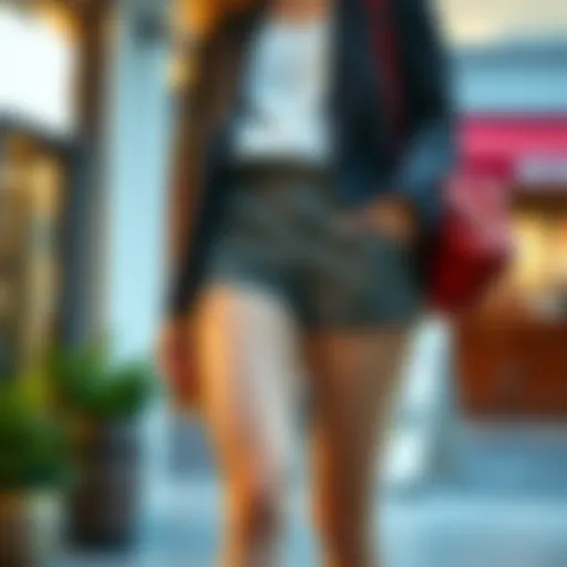 Elegant styling of a dress short showcasing versatility