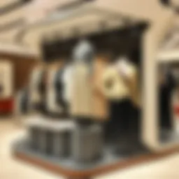 Innovative retail display showcasing Acity's fashion collection