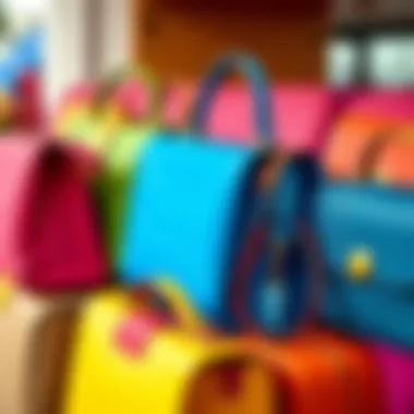 Colorful Armine bags representing the latest color trends