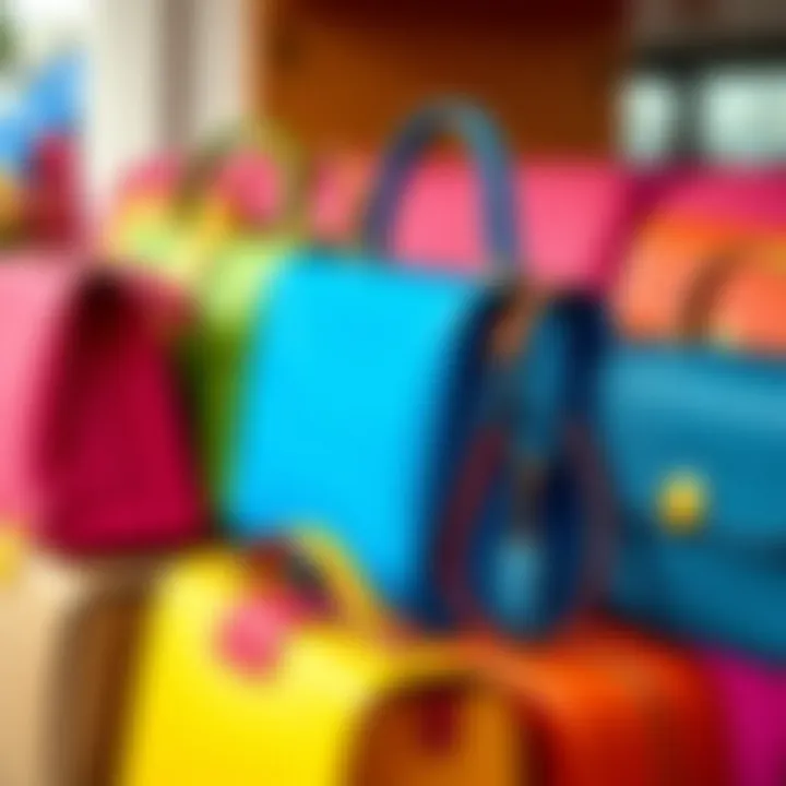 Colorful Armine bags representing the latest color trends