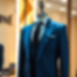 Elegant Armine suit displayed on a mannequin, showcasing modern design