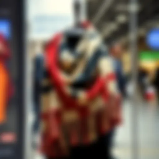 Trendy Armine Sport Scarf Display Trendy Armine Sport scarf displayed elegantly