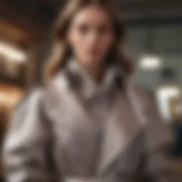 Elegant draped outerwear showcasing modern design