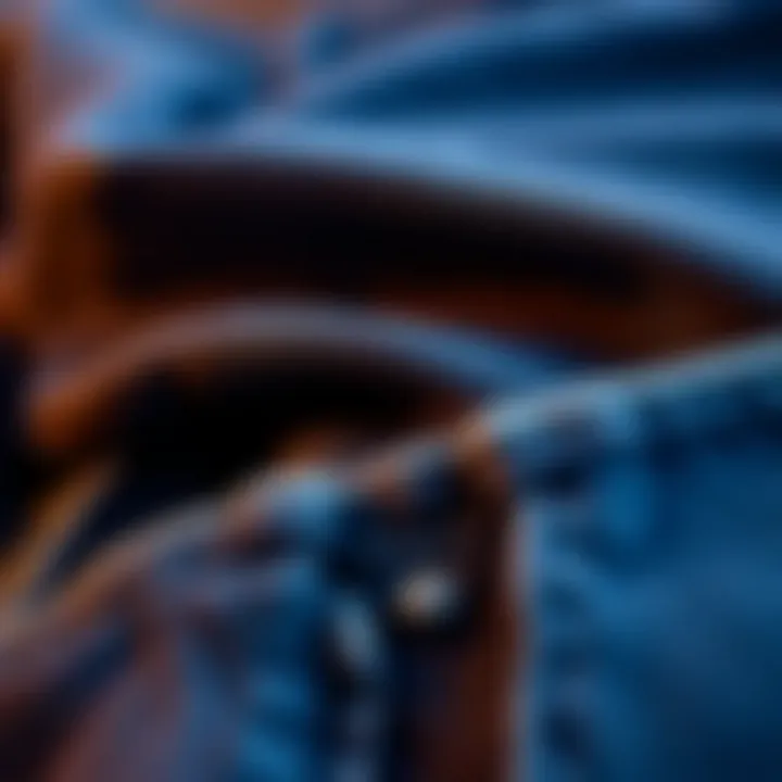 Denim Quality and Texture Close-up of denim fabric showcasing quality and texture