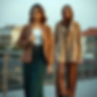 Elegant skirt and jacket ensemble for modest fashion