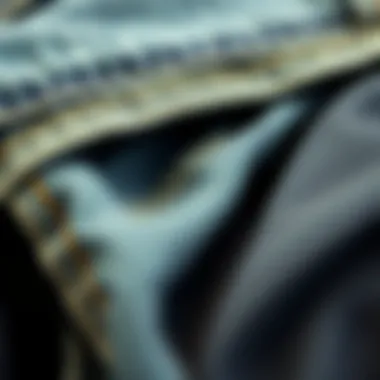 Exploring Various Jean Textures Close-up of different jean types and textures