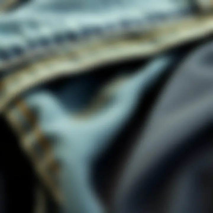 Exploring Various Jean Textures Close-up of different jean types and textures