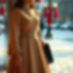 Elegant winter dress showcasing the latest trends