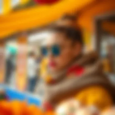 Colorful attire highlighting vibrant style combinations