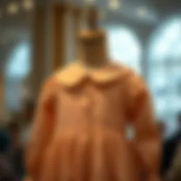 Elegant baby collar dress displayed on a mannequin