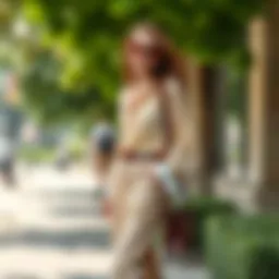 Stylish outfit featuring beige pants and a chic blouse