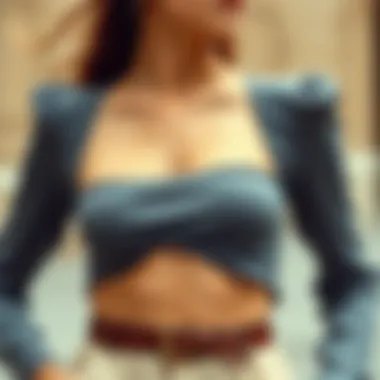 Stylish combinations featuring belted crop tops