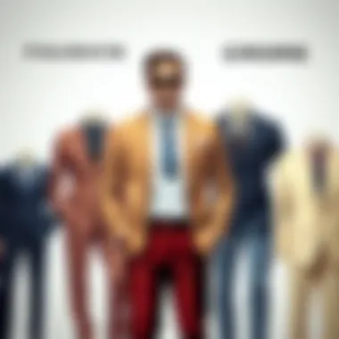 Diverse Suit Brands for Every Taste Collage of high-end suit brands highlighting diversity and choice