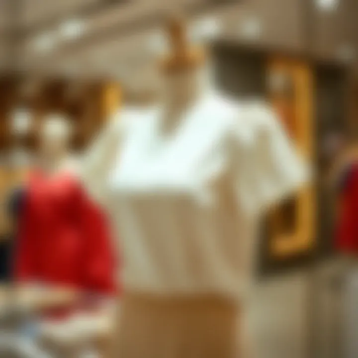 Elegant blouse display on a mannequin