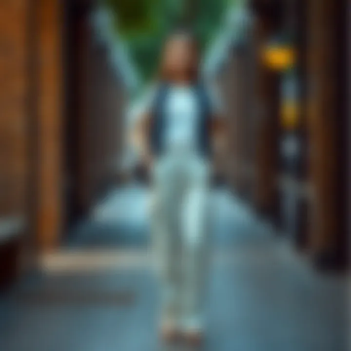 The Perfect Match: Casual and Chic Trendy outfit pairing wide-leg trousers with casual top