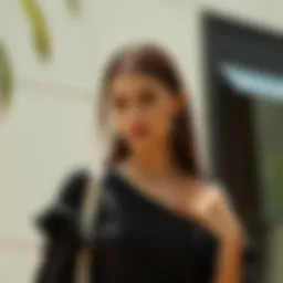 Fashionable loose top on a model