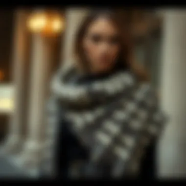 Elegance in Fashion: The Bone Shawl A sophisticated bone shawl draped elegantly over a stylish outfit.