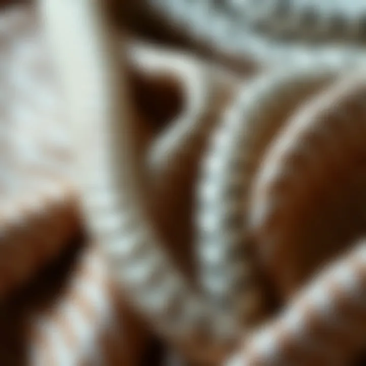 Textures of Luxury: Exploring Materials for Bone Shawls Close-up of various fabric textures used in bone shawls showcasing quality.
