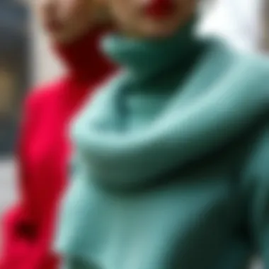 Trendy color combinations for winter turtleneck styles