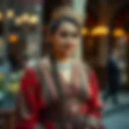 Elegant plus size ferace showcasing modern style