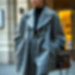 Elegant plus-size coat showcasing modern design