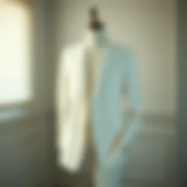 Care tips for maintaining a pristine white suit