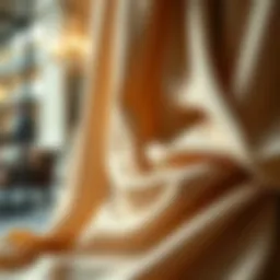 Luxurious cashmere fabric draped elegantly