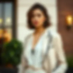 Elegant tailored blazer ensemble with tunic