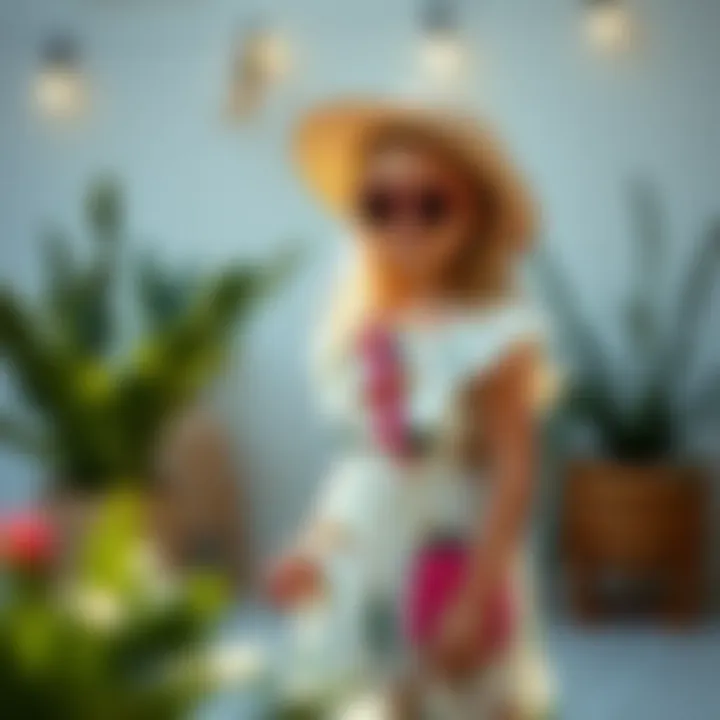 Stylish accessories for children's summer dresses