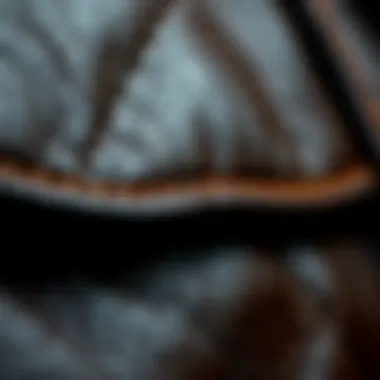 Emphasizing Durability in Leather Close-up of leather texture emphasizing durability