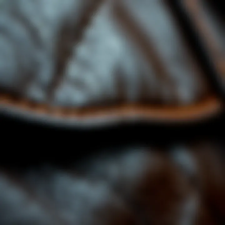 Emphasizing Durability in Leather Close-up of leather texture emphasizing durability