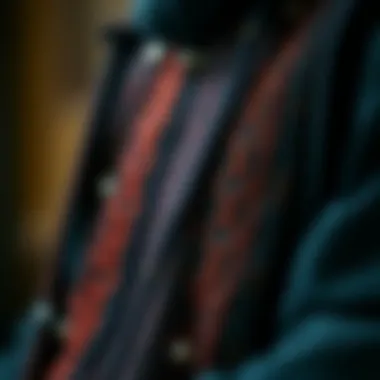 Close-up of detailed stitching on a vest