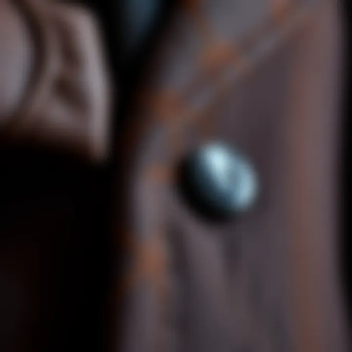 Close-up of Coat Fabrics Close-up of fabric textures used in buttoned coats
