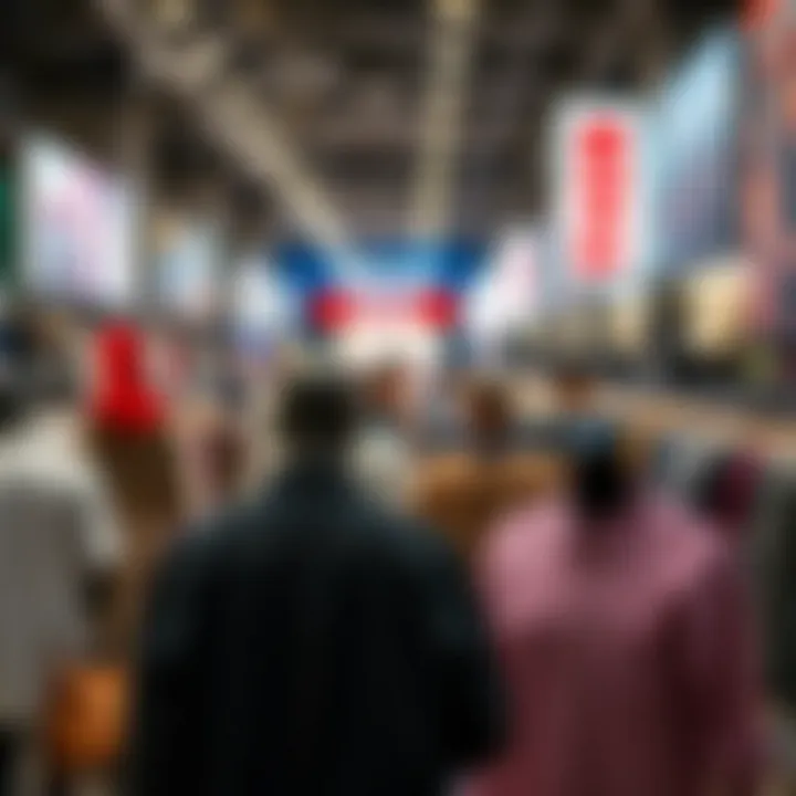 Showcase of various clothing brands available in Merter retail stores