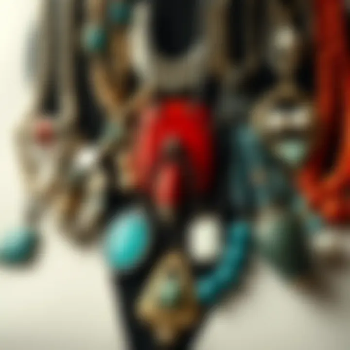 A collection of various styles of Cuban necklaces in an artistic arrangement