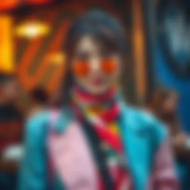 Colorful Layering for Unique Style Colorful layering showcasing personal style