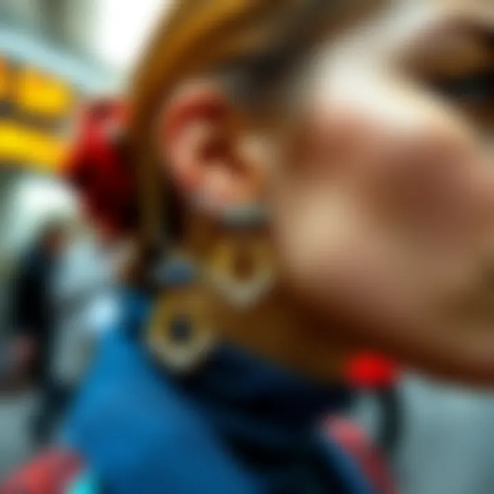 Creative earring pairing to express individuality and flair