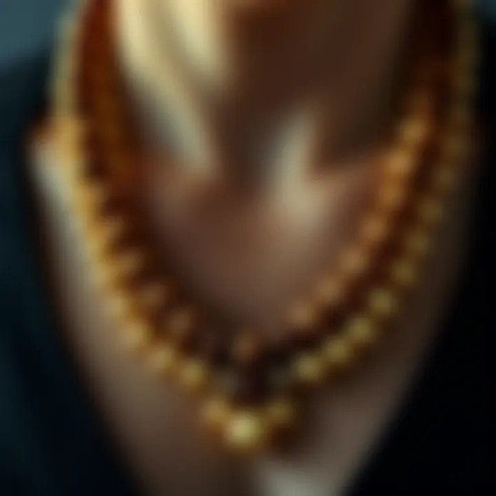 A stunning close-up of a Cuban necklace highlighting intricate beadwork