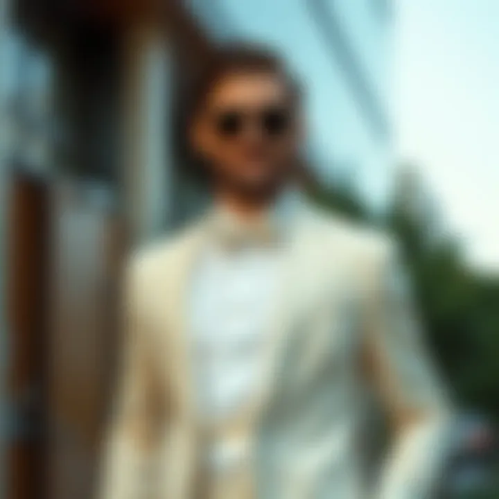 Modern groom's outfit showcasing contemporary design