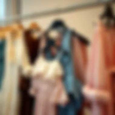 Various Midi Dress Styles Displayed on Hangers Various midi dress styles displayed on hangers