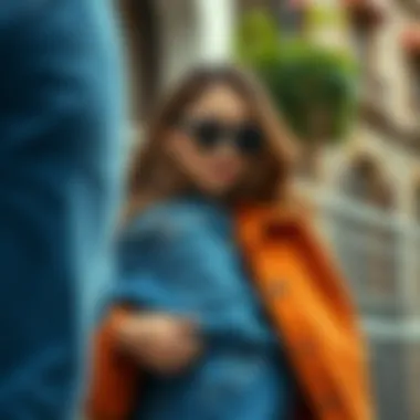 Fashion styling with different denim cuts