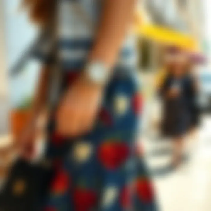 Perfect Accessories for Midi Skirt Outfits Accessories that complement a patterned midi skirt.