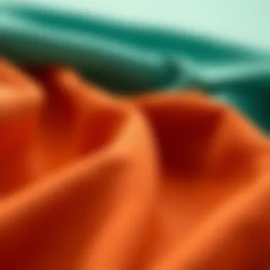 Textures of Trendy Midi Skirt Fabrics Close-up of fabric textures showcasing popular designs.