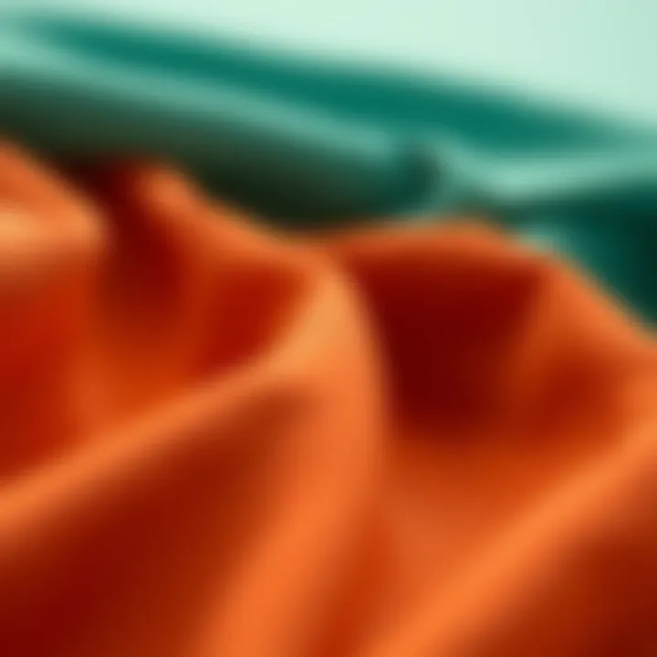 Textures of Trendy Midi Skirt Fabrics Close-up of fabric textures showcasing popular designs.