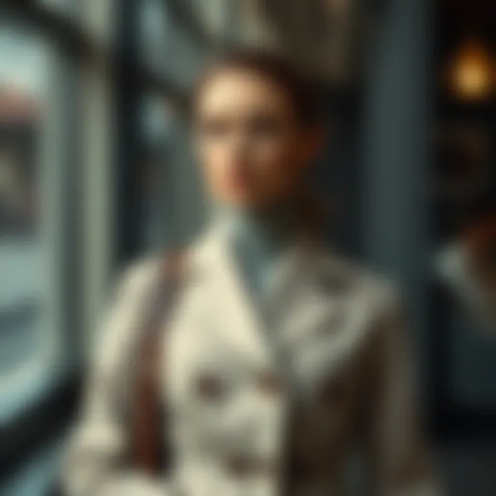 Elegant Buttoned Coat Elegant buttoned coat in a stylish setting