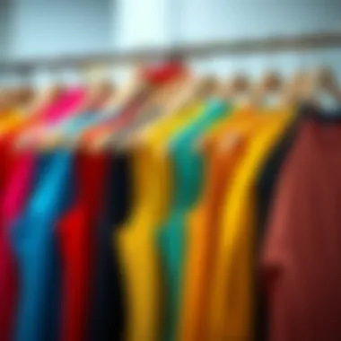 Diverse color palette of plus size vests on hangers