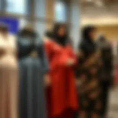 Exploring Modest Fashion Trends Diverse styles of modest maternity dresses on display